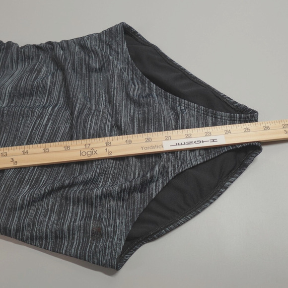 Speedo Swimsuit One Piece Womens 6 Gray Striped Ruched Comfort Modest - Picture 16 of 16